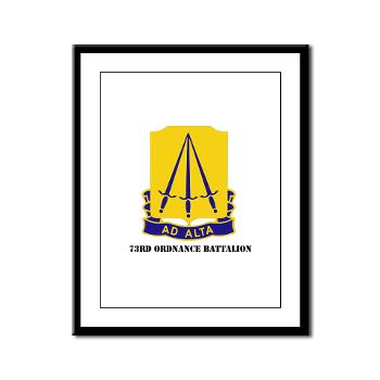 73OB - M01 - 02 - DUI - 73rd Ordnance Battalion with Text - Framed Panel Print - Click Image to Close