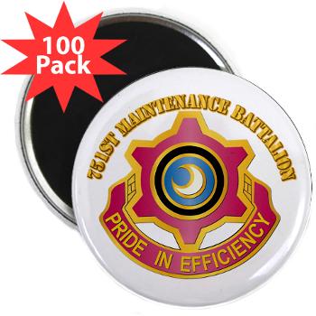 751MB - M01 - 01 - DUI - 751st Maintenance Battalion with Text - 2.25" Magnet (100 pack)