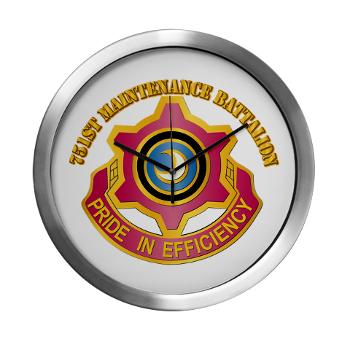 751MB - M01 - 03 - DUI - 751st Maintenance Battalion with Text - Modern Wall Clock - Click Image to Close