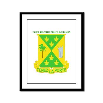 759MPB - M01 - 02 - DUI - 759th Military Police Bn with Text - Framed Panel Print - Click Image to Close