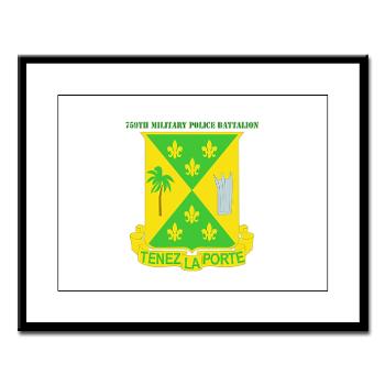 759MPB - M01 - 02 - DUI - 759th Military Police Bn with Text - Large Framed Print