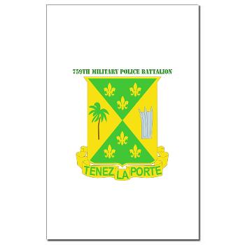 759MPB - M01 - 02 - DUI - 759th Military Police Bn with Text - Mini Poster Print