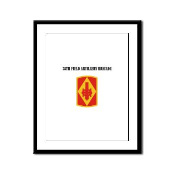 75FAB - M01 - 02 - SSI - 75th Field Artillery Brigade with Text - Framed Panel Print - Click Image to Close