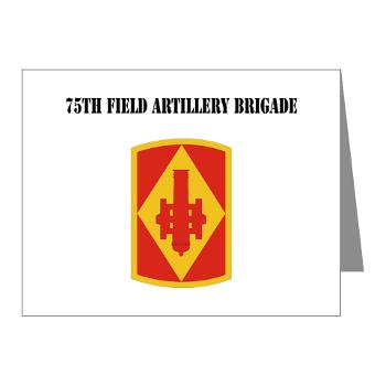 75FAB - M01 - 02 - SSI - 75th Field Artillery Brigade with Text - Note Cards (Pk of 20)