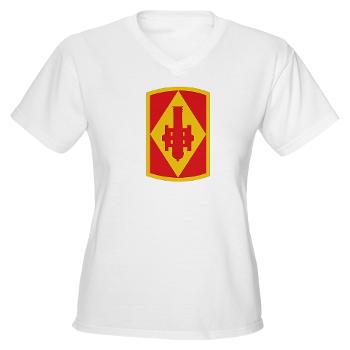 75FB - A01 - 04 - SSI - 75th Fires Brigade Women's V-Neck T-Shirt
