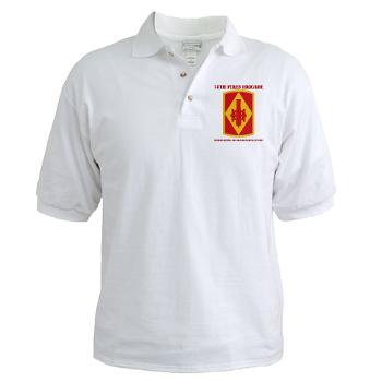 75FBHHC - A01 - 04 - DUI - Headquarters and Headquarters Battery with Text Golf Shirt - Click Image to Close