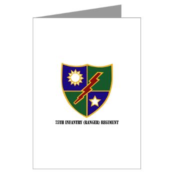 75IRR - M01 - 02 - 75th Infantry (Ranger) Regiment with Text - Greeting Cards (Pk of 10) - Click Image to Close