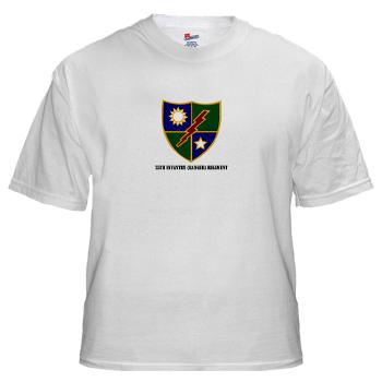 75IRR - A01 - 04 - 75th Infantry (Ranger) Regiment with Text - White t-Shirt