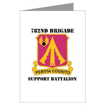 782BSB - M01 - 02 - DUI - 782nd Brigade - Support Battalion with Text - Greeting Cards (Pk of 10)