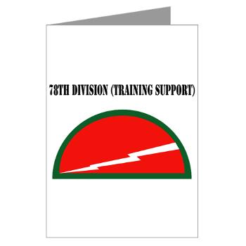 78DST - M01 - 02 - SSI - 78th Division (Traning Support) with Text - Greeting Cards (Pk of 10)