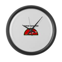 78DST - M01 - 03 - SSI - 78th Division (Traning Support) with Text - Large Wall Clock