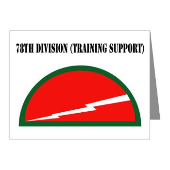 78DST - M01 - 02 - SSI - 78th Division (Traning Support) with Text - Note Cards (Pk of 20)