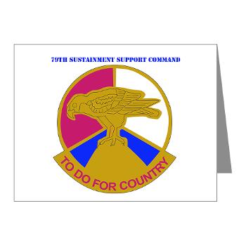 79SSC - M01 - 02 - DUI - 79th Sustainment Support Command with Text Note Cards (Pk of 20)
