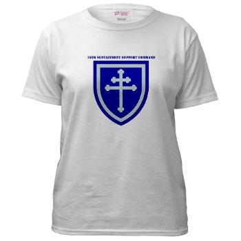 79SSC - A01 - 04 - SSI - 79th Sustainment Support Command with Text Women's T-Shirt - Click Image to Close