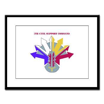 7CSC - M01 - 02 - DUI - 7th Civil Support Command Large Framed Print