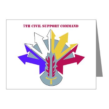 7CSC - M01 - 02 - DUI - 7th Civil Support Command Note Cards (Pk of 20)