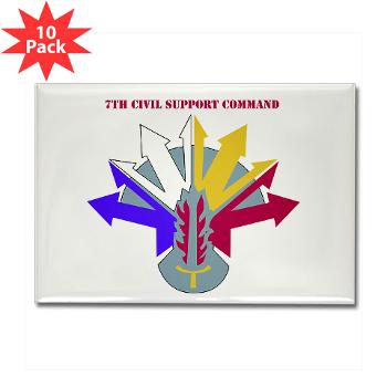 7CSC - M01 - 01 - DUI - 7th Civil Support Command Rectangle Magnet (10 pack) - Click Image to Close