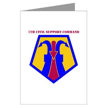 7CSC - M01 - 02 - SSI - 7th Civil Support Command with Text Greeting Cards (Pk of 20)