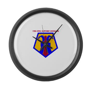 7CSC - M01 - 03 - SSI - 7th Civil Support Command Large Wall Clock