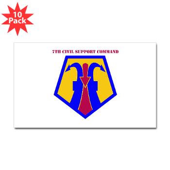 7CSC - M01 - 01 - SSI - 7th Civil Support Command with Text (Rectangle 10 pk)