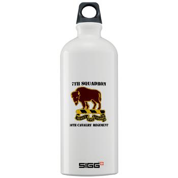 7S10CR - M01 - 03 - DUI - 7th Sqdrn - 10th Cavalry Regt with Text - Sigg Water Bottle 1.0L - Click Image to Close