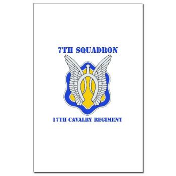 7S17CR - M01 - 02 - DUI - 7th Sqdrn - 17th Cavalry Regt with Text - Mini Poster Print - Click Image to Close