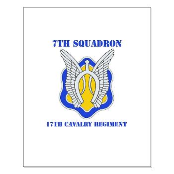 7S17CR - M01 - 02 - DUI - 7th Sqdrn - 17th Cavalry Regt with Text - Small Poster