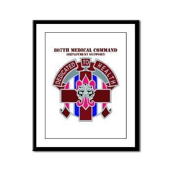 807MC - M01 - 02 - DUI - 807th Medical Command with text - Framed Panel Print