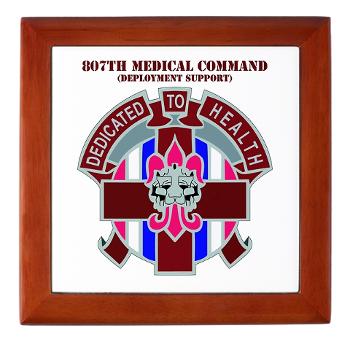 807MC - M01 - 03 - DUI - 807th Medical Command with text - Keepsake Box - Click Image to Close
