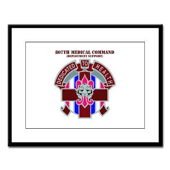 807MC - M01 - 02 - DUI - 807th Medical Command with text - Large Framed Print