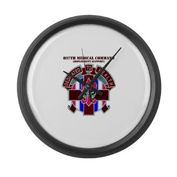 807MC - M01 - 03 - DUI - 807th Medical Command with text - Large Wall Clock