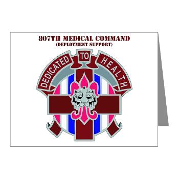 807MC - M01 - 02 - DUI - 807th Medical Command with text - Note Cards (Pk of 20)