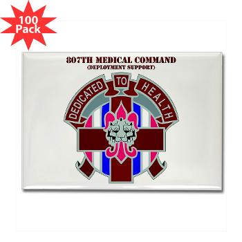 807MC - M01 - 01 - DUI - 807th Medical Command with text - Rectangle Magnet (100 pack)
