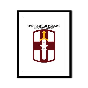 807MC - M01 - 02 - SSI - 807th Medical Command with text - Framed Panel Print