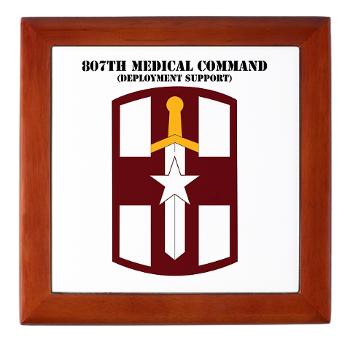 807MC - M01 - 03 - SSI - 807th Medical Command with text - Keepsake Box - Click Image to Close