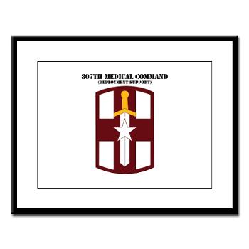 807MC - M01 - 02 - SSI - 807th Medical Command with text - Large Framed Print