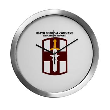 807MC - M01 - 03 - SSI - 807th Medical Command with text - Modern Wall Clock