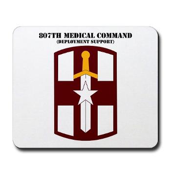 807MC - M01 - 03 - SSI - 807th Medical Command with text - Mousepad