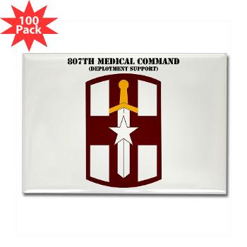 807MC - M01 - 01 - SSI - 807th Medical Command with text - Rectangle Magnet (100 pack)