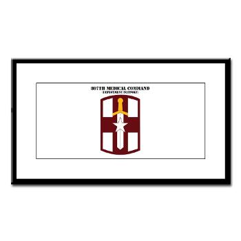 807MC - M01 - 02 - SSI - 807th Medical Command with text - Small Framed Print
