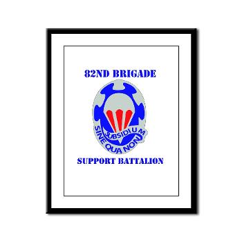 82BSB - M01 - 02 - DUI - 82nd Bde - Support Bn with Text - Framed Panel Print