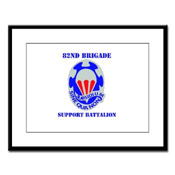 82BSB - M01 - 02 - DUI - 82nd Bde - Support Bn with Text - Large Framed Print