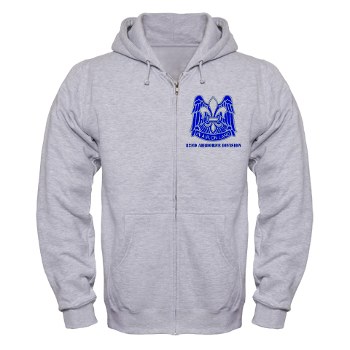 82DV - A01 - 03 - DUI - 82nd Airborne Division with Text Zip Hoodie - Click Image to Close