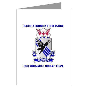 82DV3BCT - M01 - 02 - DUI - 3rd Brigade Combat Team with Text - Greeting Cards (Pk of 10)