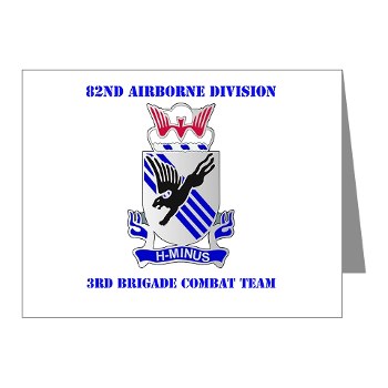 82DV3BCT - M01 - 02 - DUI - 3rd Brigade Combat Team with Text - Note Cards (Pk of 20) - Click Image to Close