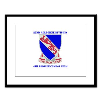 82DV4BCT - M01 - 02 - DUI - 4th BCT with Text - Large Framed Print