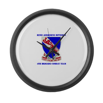 82DV4BCT - M01 - 03 - DUI - 4th BCT with Text - Large Wall Clock