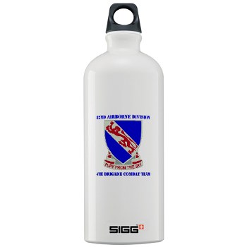 82DV4BCT - M01 - 03 - DUI - 4th BCT with Text - Sigg Water Bottle 1.0L