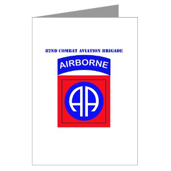 82DVCAB - M01 - 02 - DUI - 82nd Combat Aviation Brigade with Text Greeting Cards (Pk of 10)