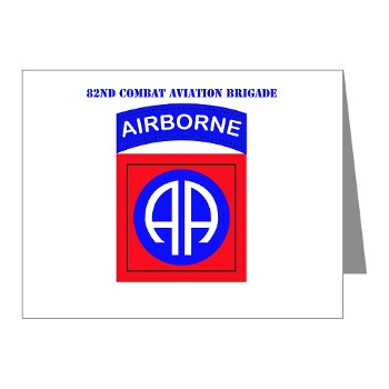 82DVCAB - M01 - 02 - DUI - 82nd Combat Aviation Brigade with Text Note Cards (Pk of 20)